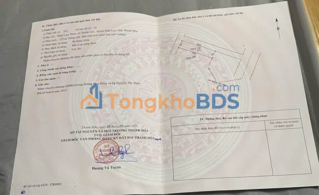 Đất nền Thuần Lộc QL10 125m² - Sổ đỏ chính chủ