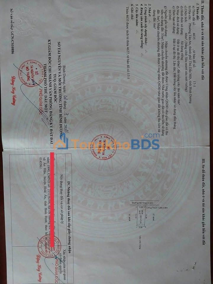 Đất nền Phường Tân An Thủ Dầu Một 66m² 1.15 tỷ - Đường to ô tô