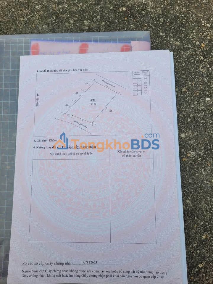 Đất nền Hương Lung Phú Thọ 161m² thỏa thuận - Sổ đỏ chính chủ