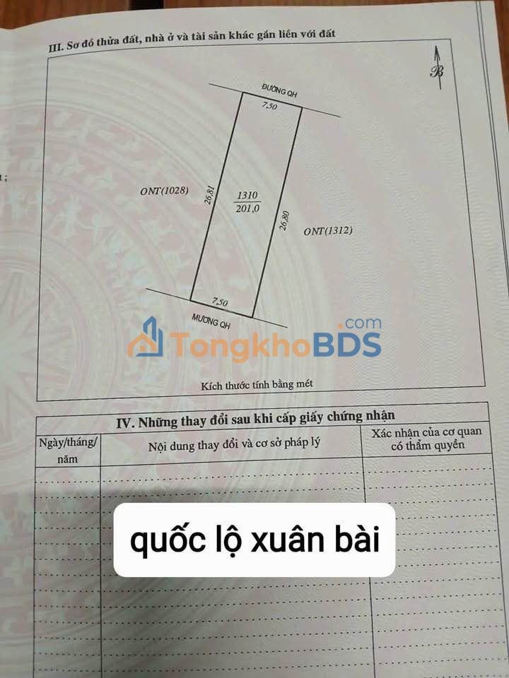 Đất QL15A Xuân Sơn 201m² 2 tỷ - Đường to ô tô