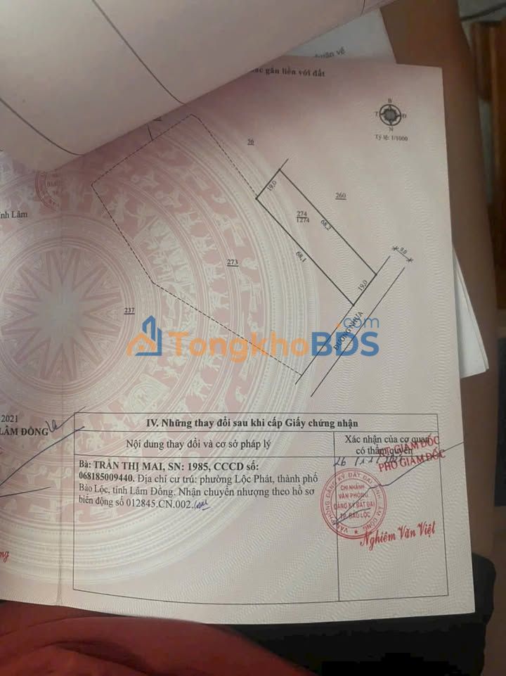 Đất mặt tiền Lộc Quảng Bảo Lộc 1.292m² 142.12 tỷ - Sổ đỏ chính chủ