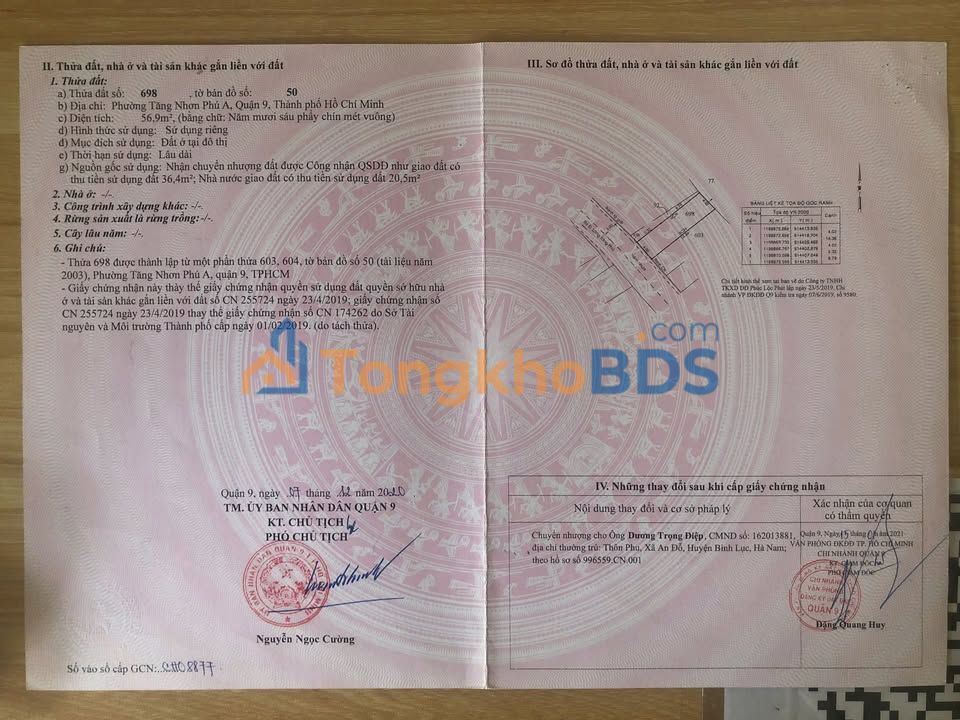 Đất nền Thủ Đức 57m² giá 4.5 tỷ bán gấp - Sổ đỏ chính chủ