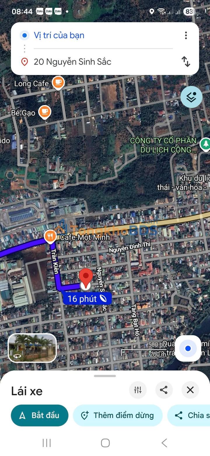 Đất Buôn Ma Thuột Hẻm Nguyễn Sinh Sắc 120m² 1.8 tỷ - Sổ đỏ chính chủ