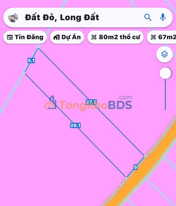 Đất nền Xã Đất Đỏ 80m² 850 triệu - Sổ đỏ chính chủ