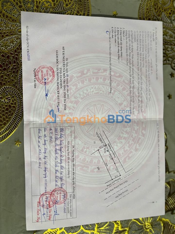 Đất nền Kỳ Khang Hà Tĩnh 253m² 1,09 tỷ - Sổ đỏ chính chủ