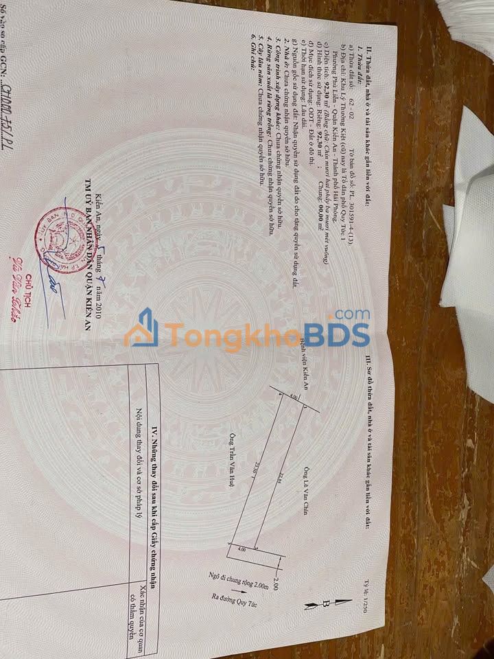 Đất Phù Liễn Kiến An 92m² - Đường ô tô, dân cư đông