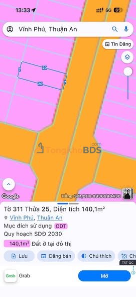 Đất KDC Vĩnh Phú 2 Thủ Đức 140m² 7 tỷ - Sổ đỏ chính chủ