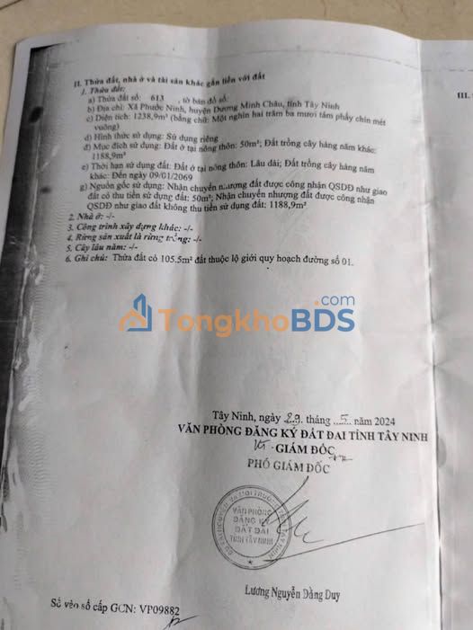 Nhà riêng Dương Minh Châu 1280m2 giá 1.78 tỷ - Ô tô vào tận nhà