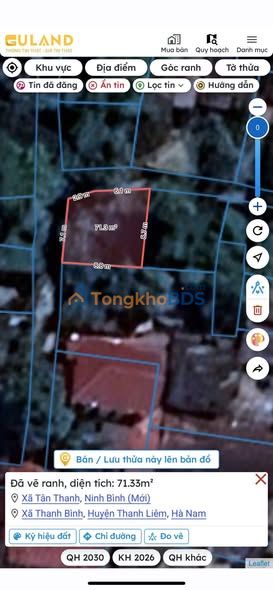 Đất nền Vũ Bản 71m² 700 triệu - Đất thổ cư 100% hai mặt tiền