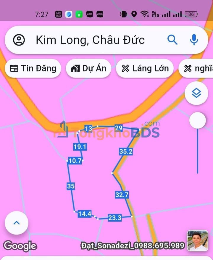 Đất nền Kim Long Bến Cát 1.800m² 3,35 tỷ - Đường ô tô