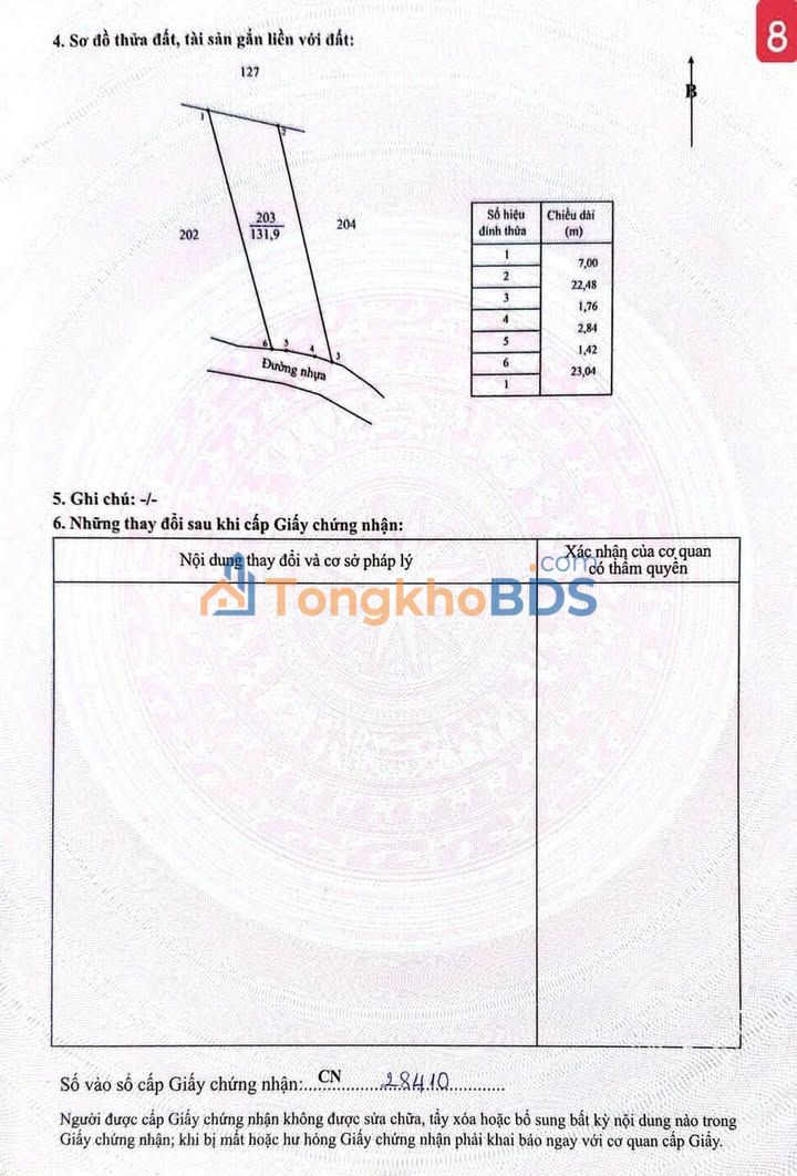Đất nền Suối Rao Châu Đức 144m² 520 triệu - Sổ hồng sẵn