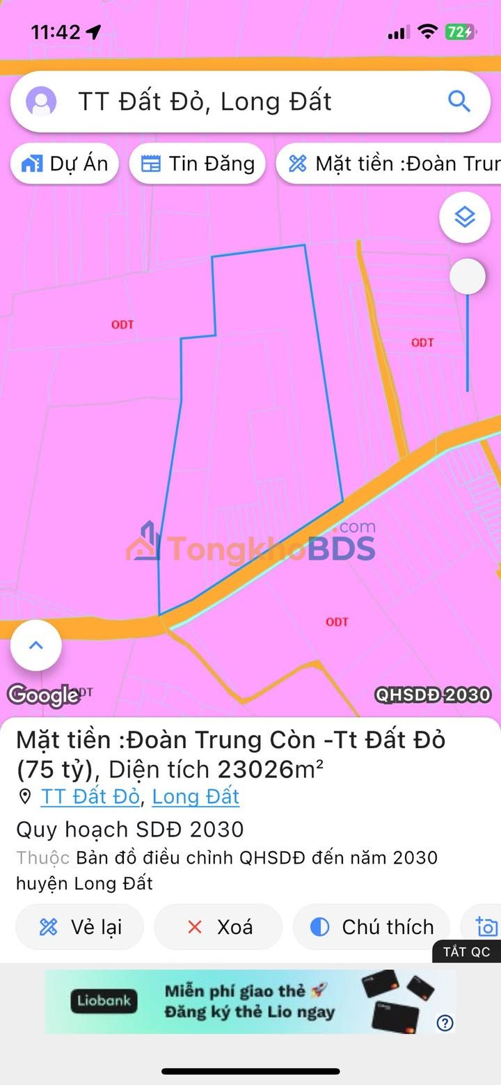 Đất nền Đoàn Trung Còn Đất Đỏ 8.000m² 75 tỷ - Sổ đỏ chính chủ