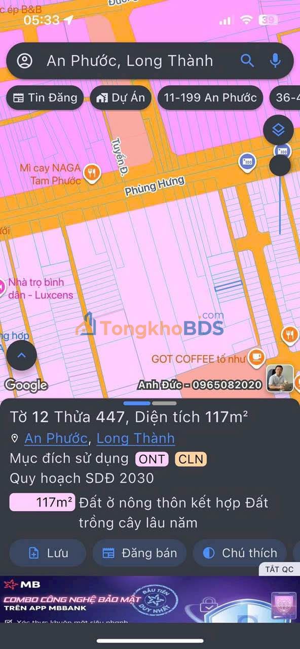 Đất nền 12.528m² An Phước Long Thành 1.4 tỷ - Thổ cư 100%