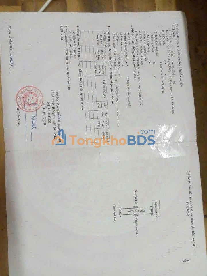 Đất nền Hoa Động Thủy Nguyên 92m² - Sổ đỏ chính chủ