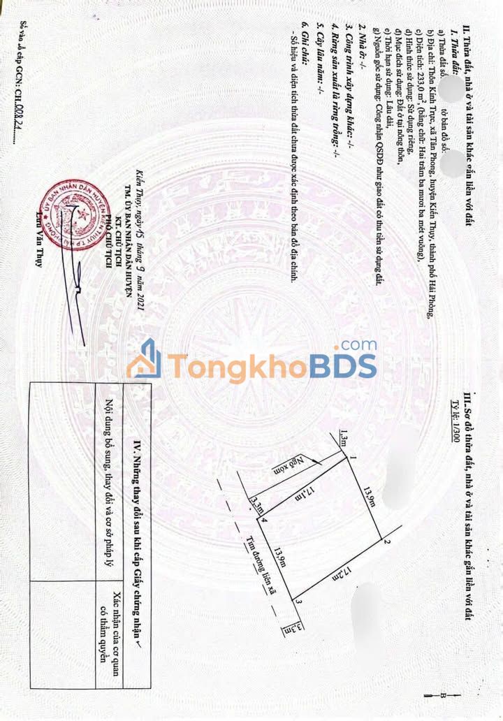 Đất nền Phạm Văn Đồng Hải Dương 233m² - Sổ đỏ chính chủ