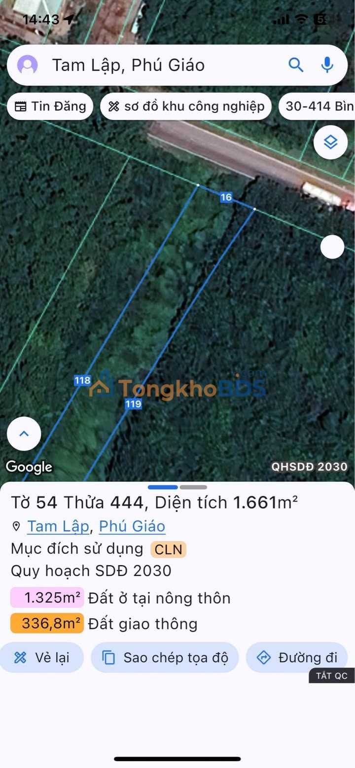 Đất nền Phú Giáo HL 502 1904m² 5 tỷ - Xây dựng tự do