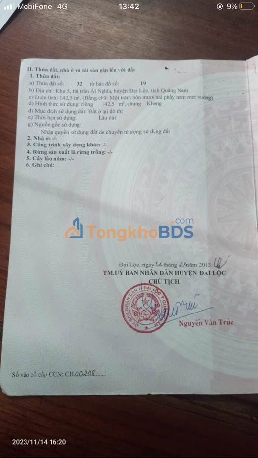 Nhà riêng Thị Trấn Ái Nghĩa 143m² giá 2 tỷ - Chính chủ bán