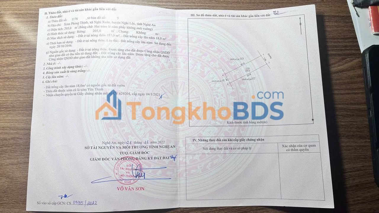 Đất Xuân An Nghi Xuân 412m² thỏa thuận - Sổ đỏ chính chủ