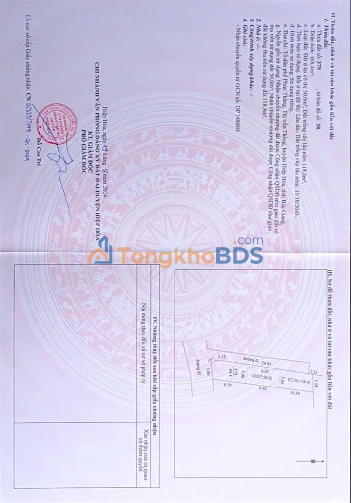 Đất nền Thị trấn Thắng 168m² - Sổ đỏ chính chủ