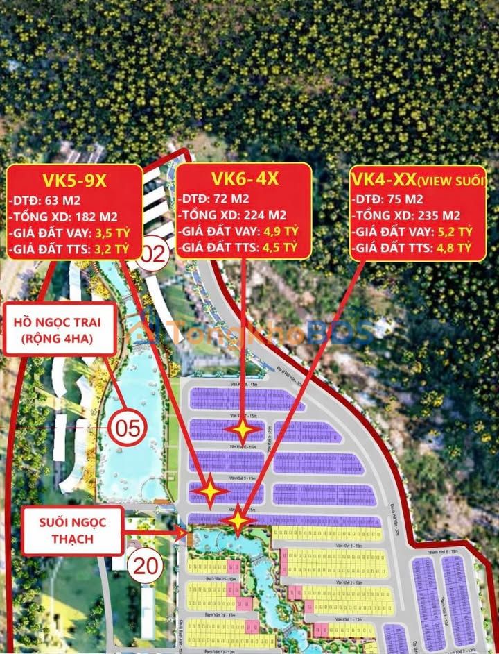 Townhouse Vinhomes Làng Vân 75m² 4.8 tỷ - Vị trí đẹp