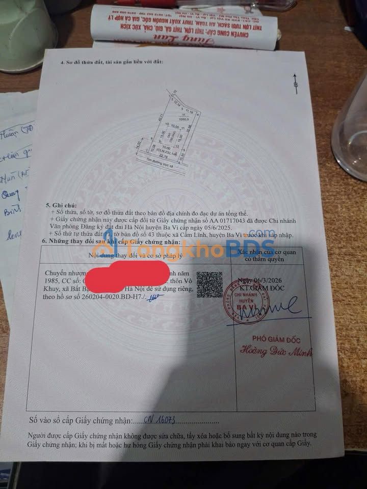 Đất nền Ba Vì 1050m² giá 9 tỷ - Đường to ô tô