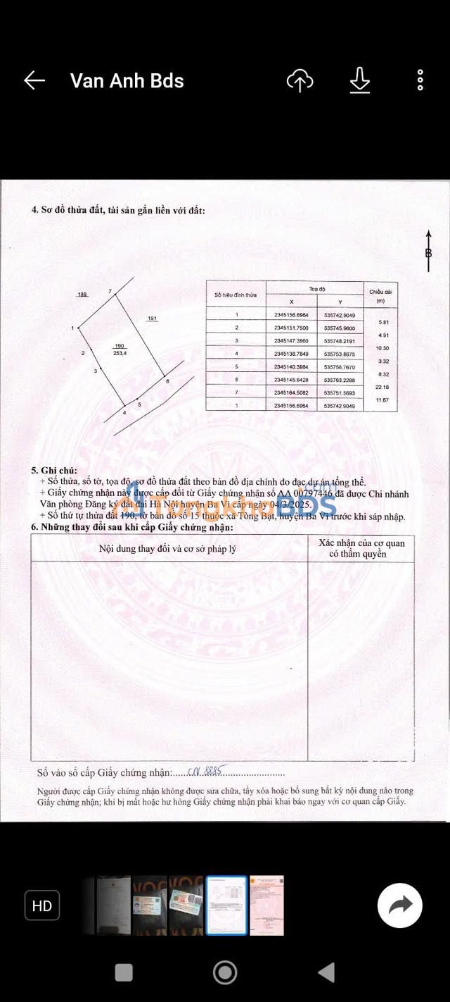 Đất nền Tòng Bạt Ba Vì 253m² 1.2 tỷ - Sổ đỏ chính chủ