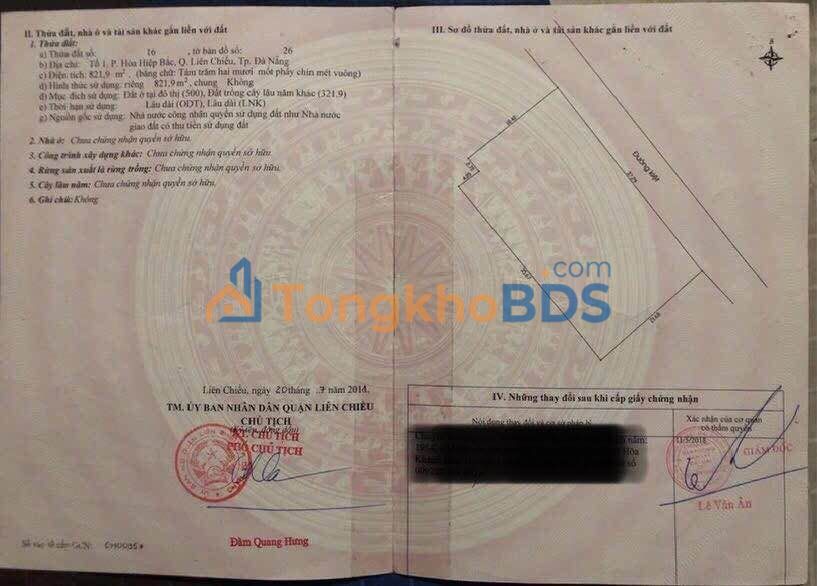Đất Cảng Liên Chiểu 822m² 20 tỷ - Sổ đỏ chính chủ