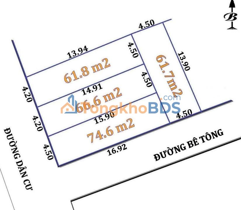 Đất Kim Chi Hưng Đông 75m² giá 1,5 tỷ - Sổ đỏ chính chủ