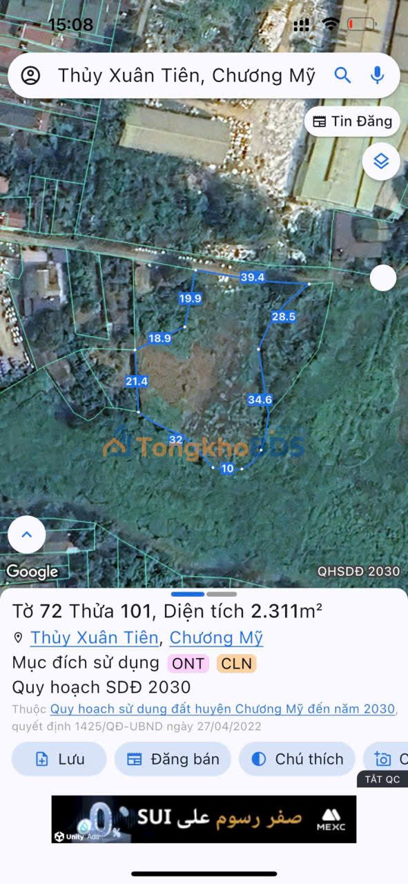 Đất nền Thôn Xuân Sen 2200m² thỏa thuận - Sổ đỏ chính chủ