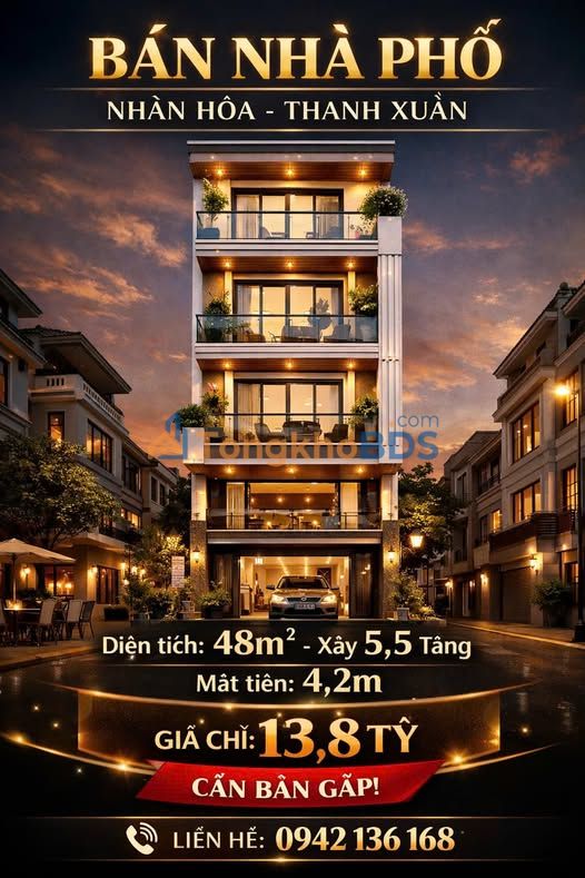Nhà phố Nhân Hòa Thanh Xuân 48m² 13.8 tỷ - Sẵn sàng ở ngay