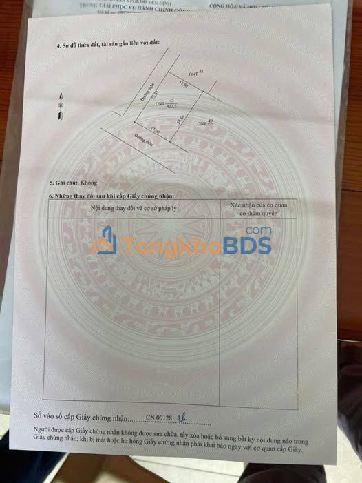 Đất nền Yên Lâm 425m² tại TT Yên Lâm - Sổ đỏ chính chủ, giá F0 đầu tư