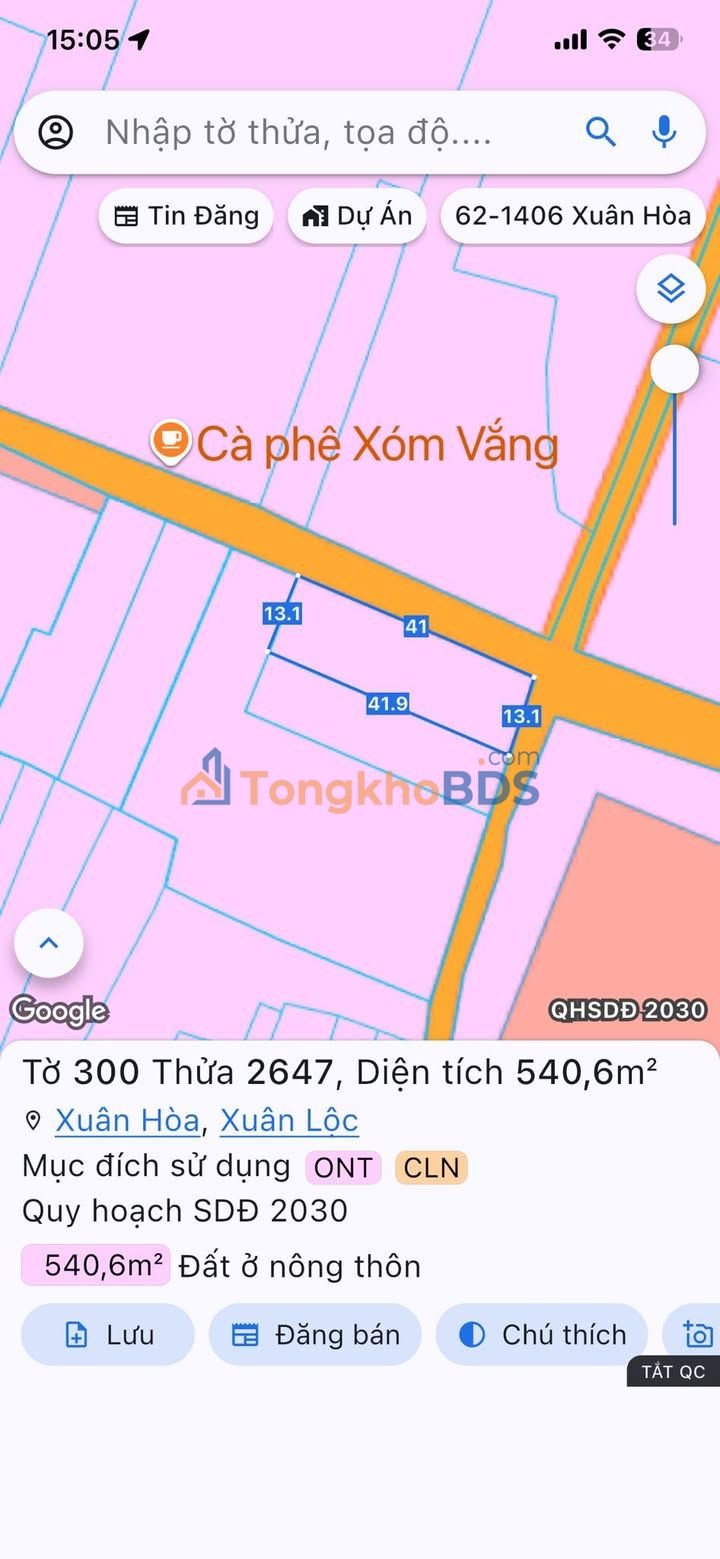 Đất nền Xuân Hòa Đồng Nai 136m² 18.36 tỷ - Đất thổ cư 100%