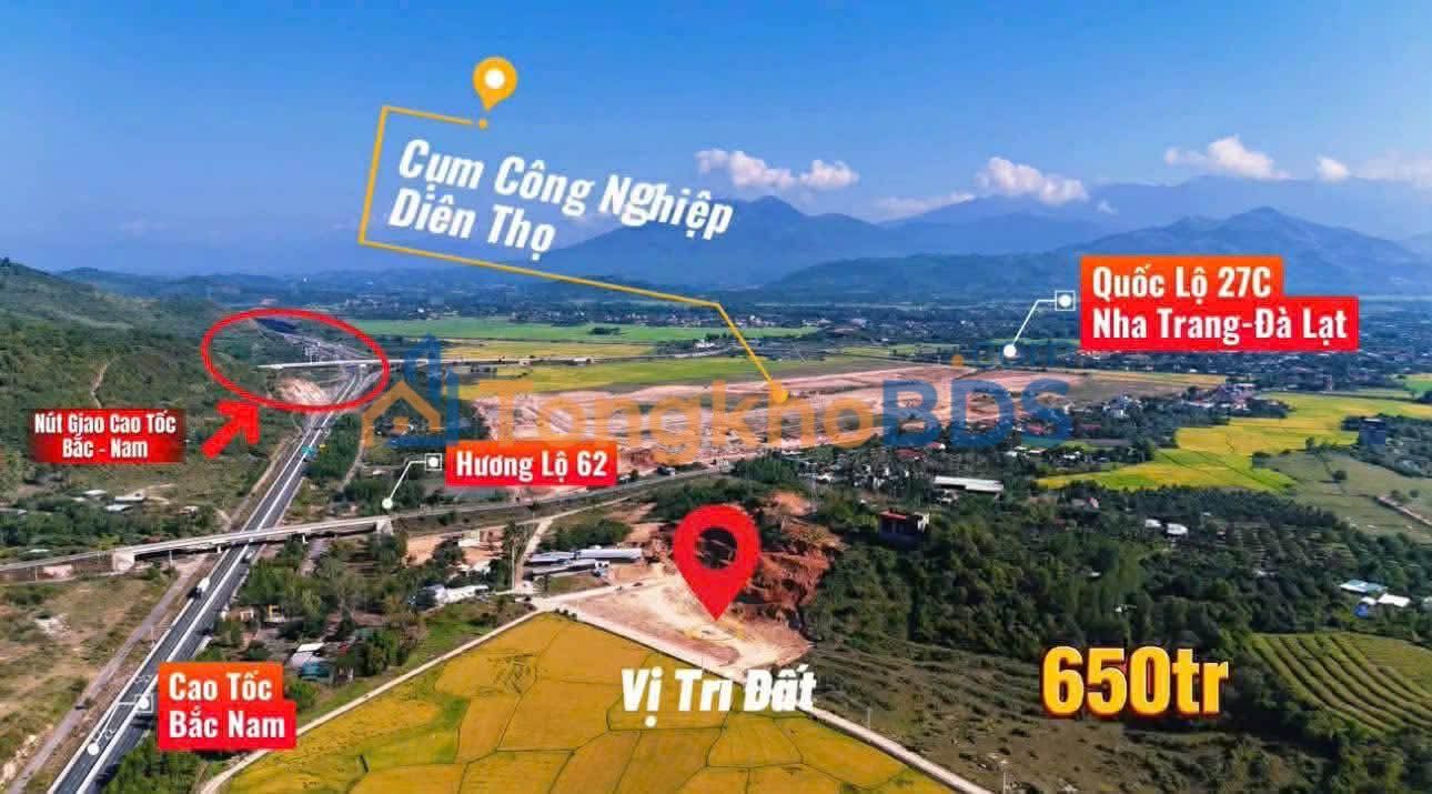 Đất nền Diên Hòa Diên Khánh 100m² 650tr - Sổ hồng