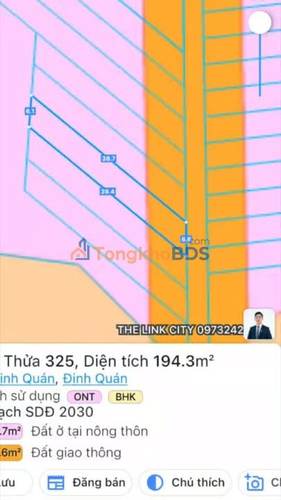 Đất nền Xã Phú Ngọc Định Quán 251m² 355tr - Sổ riêng thổ cư