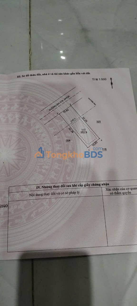 Đất nền DT741C Tân Long 352m² 2 tỷ - Sổ đỏ chính chủ