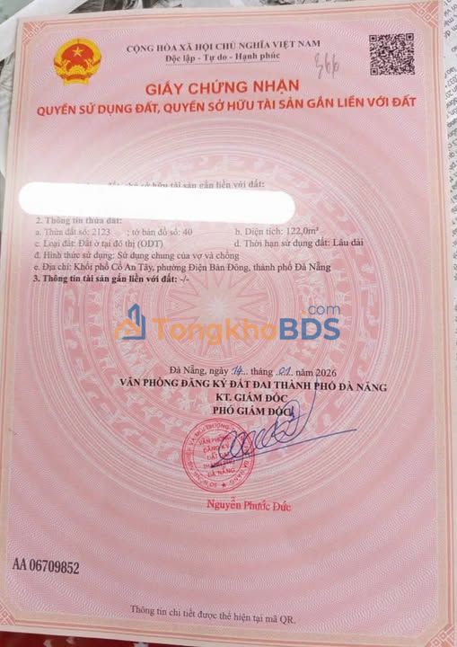 Đất nền Đường Trần Thủ Độ Điện Bàn 120m² 4.3-4.399 tỷ - Đầu tư dài hạn