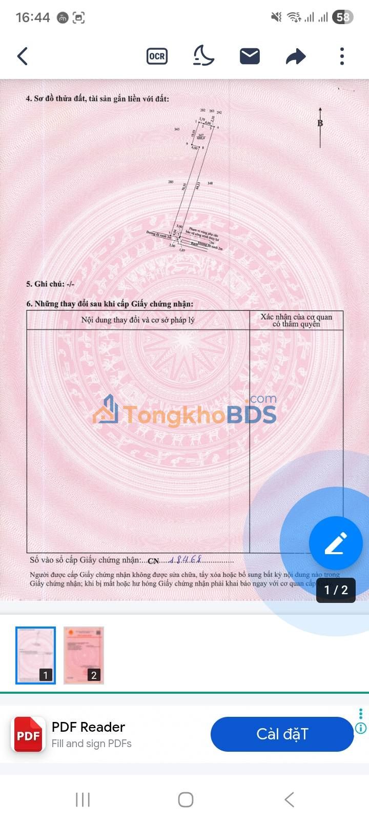 Đất vườn Thạnh Lợi Long An 680m² 500 triệu - Sổ đỏ chính chủ