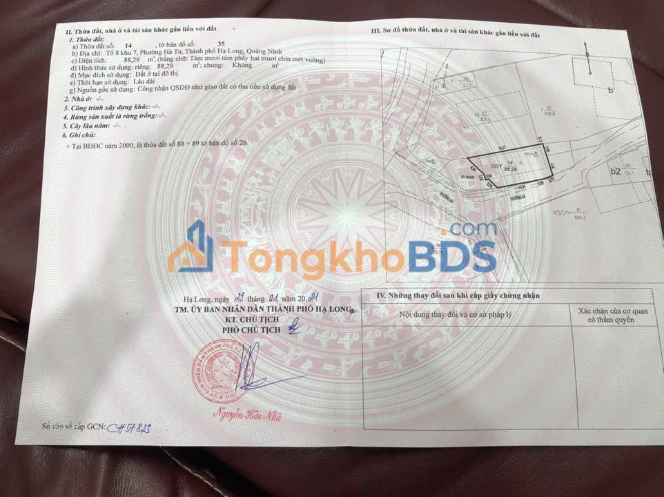 Đất nền Hà Tu 88m2 3 tỷ - Đất thổ cư 100%