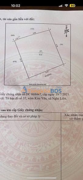 Đất Tây Liên Nghi Liên 92m² 2.1 tỷ - Đường ô tô vào