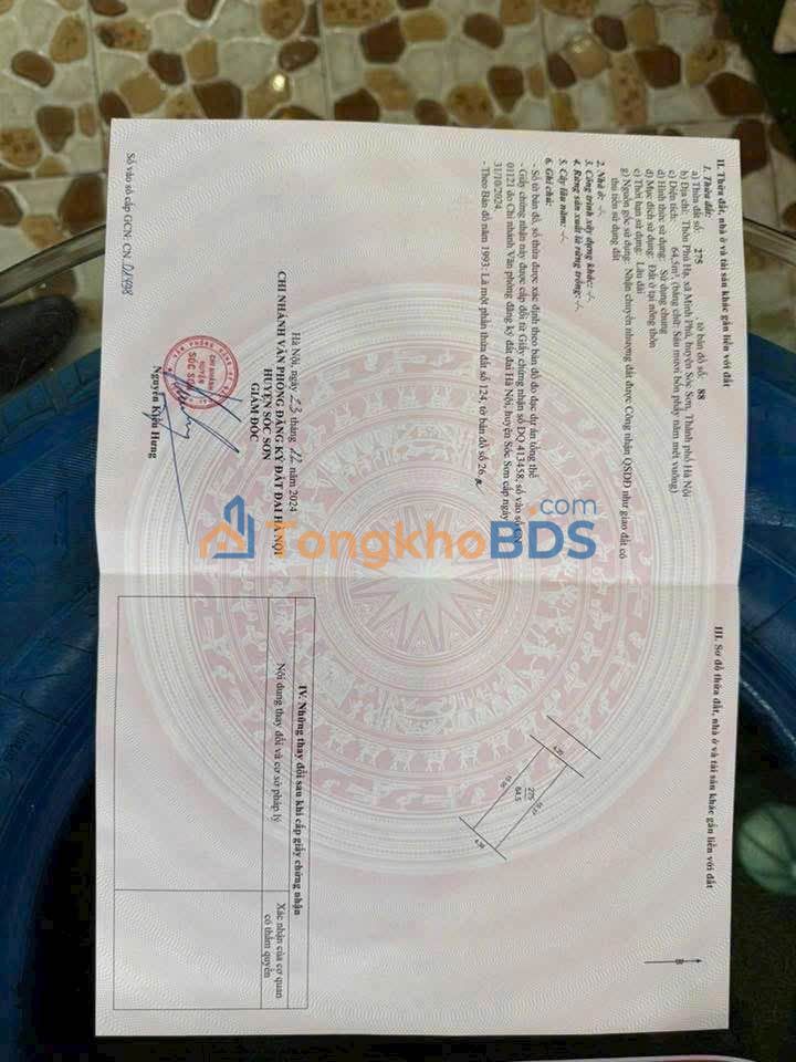 Đất thổ cư Kim Anh Sóc Sơn 65m2 1.3-1.885 tỷ - Sổ đỏ chính chủ