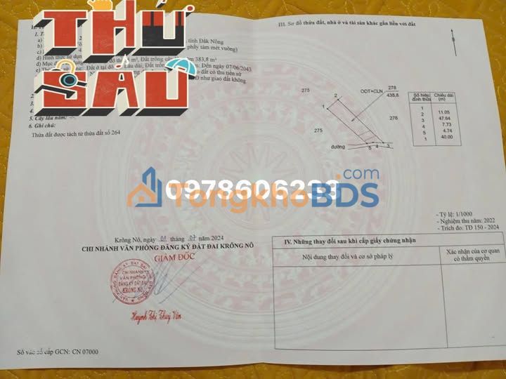 Đất lộ 683 Krông Nô 495m² 399 triệu - Đường ôtô dễ vào