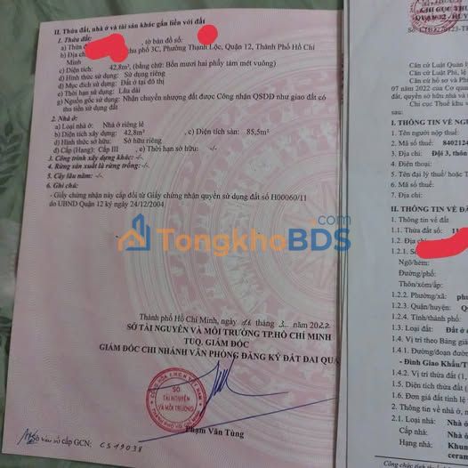 Nhà Quận 12 Thạnh Lộc 45m² 3.6 tỷ - Chính chủ bán