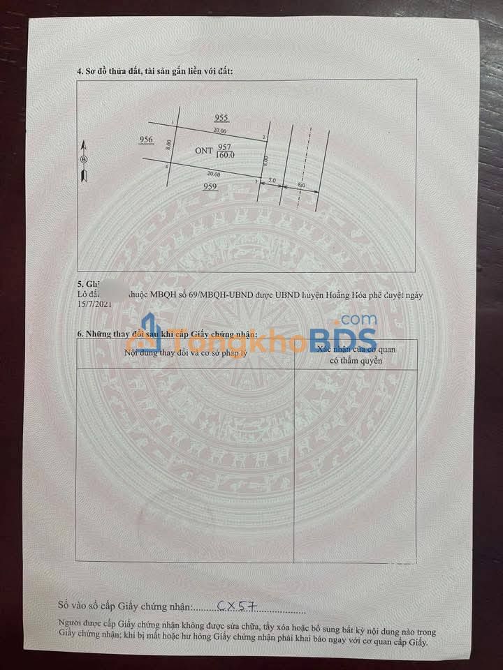 Đất nền Hoằng Phong 160m² giá thỏa thuận - Sổ đỏ chính chủ