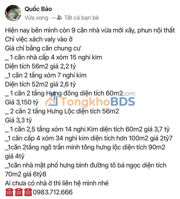 Nhà cấp 4 Nghi Kim Vinh 56m² giá 2,2 tỷ - Sẵn sàng ở ngay