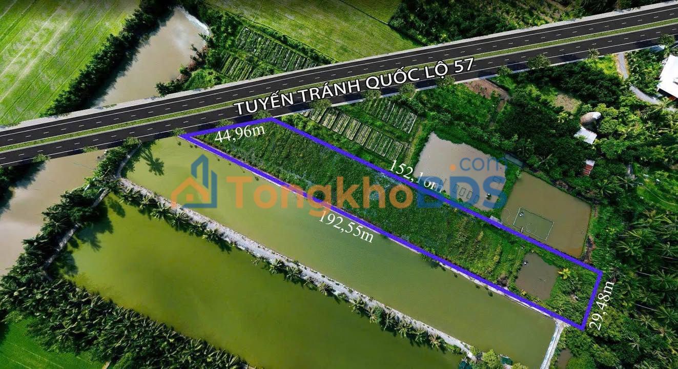 Đất nền Tuyến tránh QL57 Chợ Lách 5000m² 9,75 tỷ - Sổ đỏ