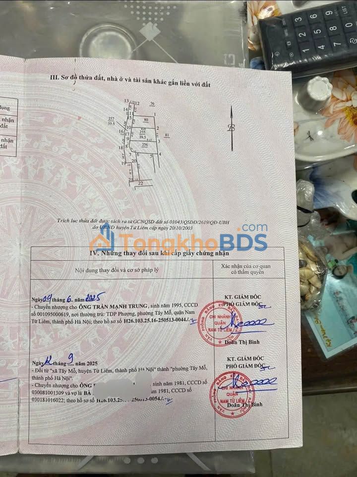 Đất nền Tây Mỗ Nam Từ Liêm 40m² 5.2 tỷ - Sổ đỏ chính chủ