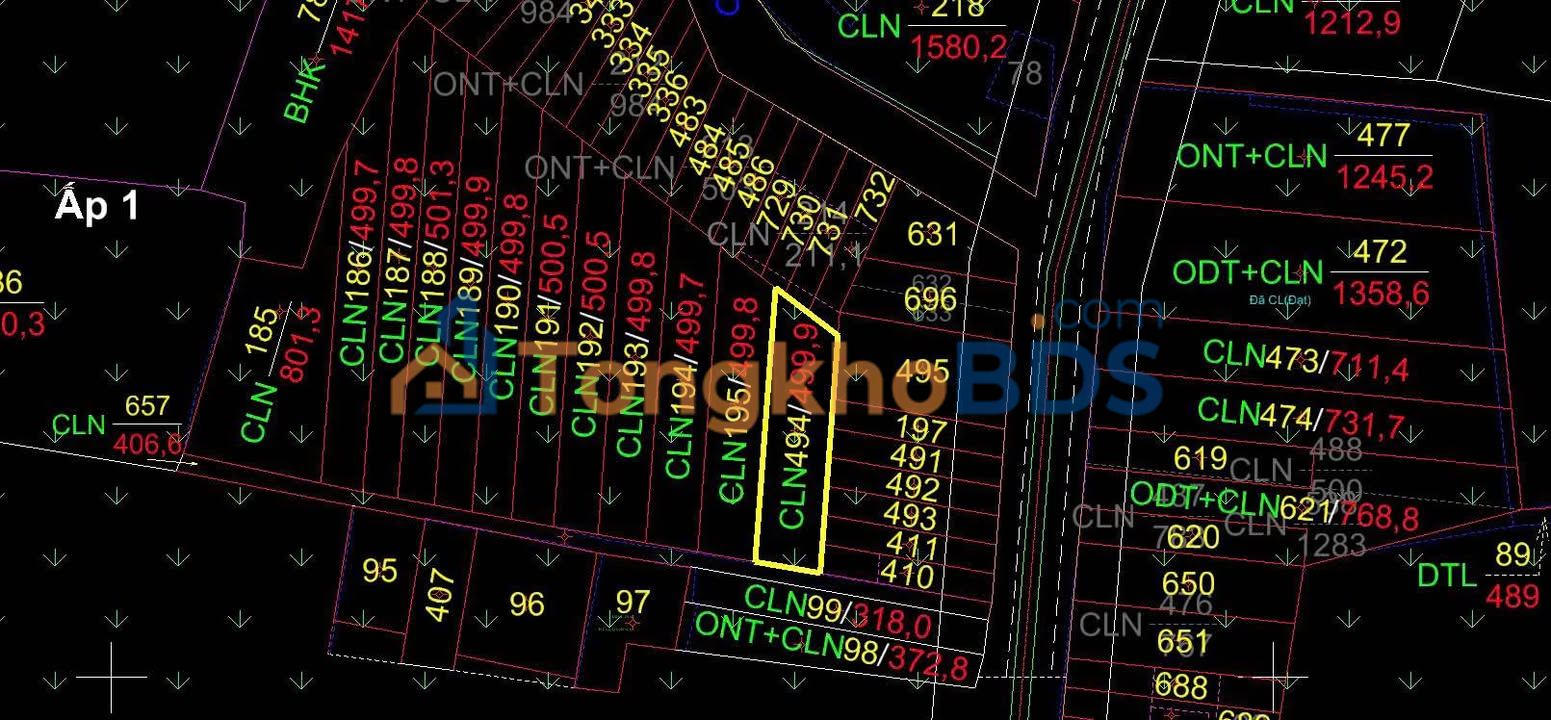 Đất Bình Giã Phú Mỹ 500m² 800tr - Đường to ô tô