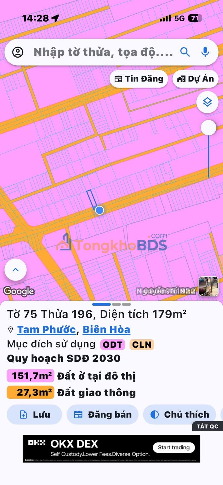 Đất Tam Phước Biên Hòa 174m² giá 2 tỷ - Sổ đỏ chính chủ