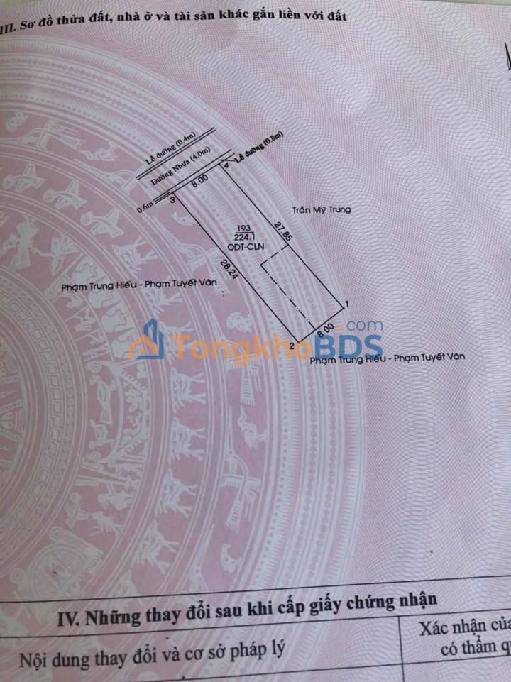 Đất nền CMT8 Chánh Mỹ Thủ Dầu Một 224m² 3,95 tỷ - Sổ đỏ chính chủ