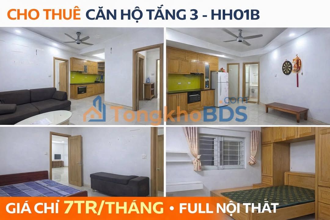 Apartment HH01B Hiep An 7 trieu/thang - Ban giao ngay
